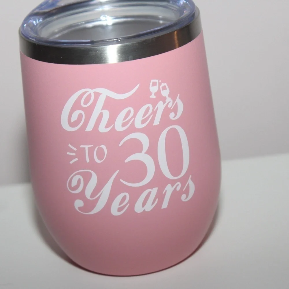 Cheers to 30 Years Insulated Wine Tumbler NEW 30th Birthday - Picture 2 of 5